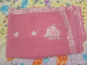 Pretty Peach Saree