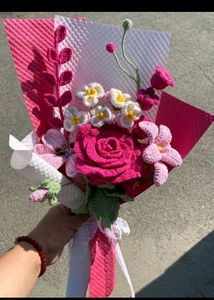 Crochet Multiple Bouquet 💐 With White Tulip 🌷