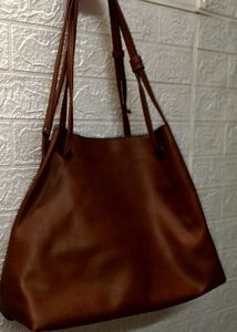 Brown Big Size Hand Bag