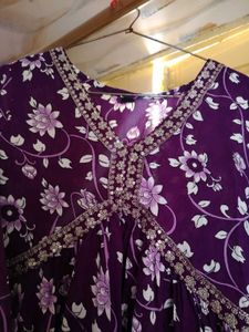 Purple New Kurta Set With Dupatta