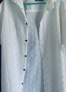 Textured White Shirt