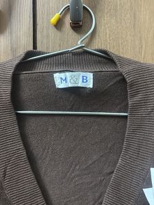 Brown Cropped Cardigan