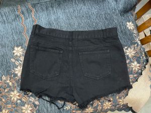 Black Denim Shorts