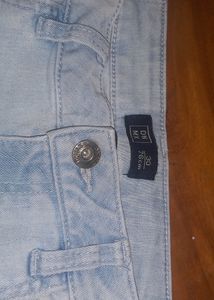 Mid Waisted Light Blue Jeans For Women