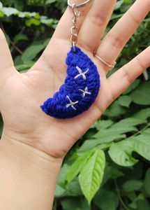 Crochet Moon Keychain