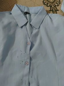 White Long Sleeve Button-Down Shirt
