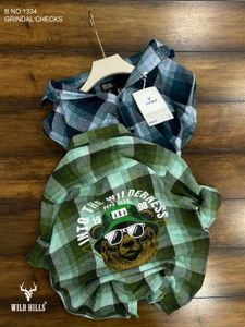 Wild Hills Grindal Checks Flannel Shirt(SizeM L XL
