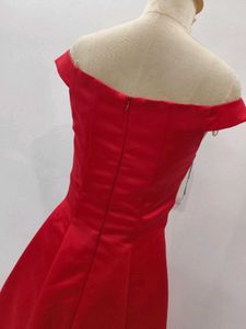 Elegant Red Off-Shoulder Dress