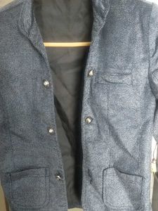 Stylish Blue Casual Jacket