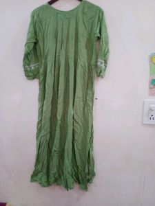 Green Embroidered Kurta set
