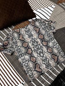 Snakeskin Print Top