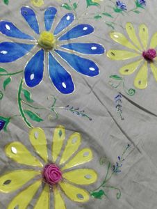 Hand Painted Unstitched Suit