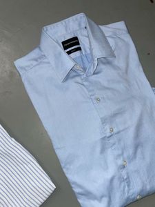 Solid Blue Emporio Armani Shirt
