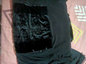 Hijjab Elegant Black Dress with Embellishments