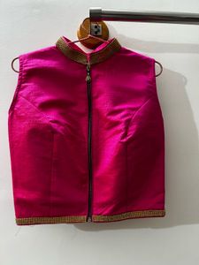 Pink topped indo western styled lenhenga