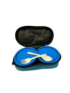 Blue Tiffin Bag With 2 Compartments