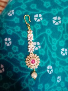 CZ Jhumkas With Mangteeka