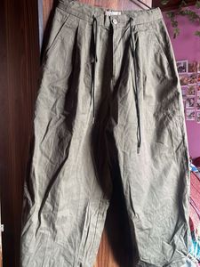 Olive Green baggy streetwear Pants