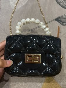 Cute Black Lighting Sling Bag For Kids