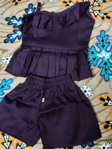 Purple One-Shoulder Top