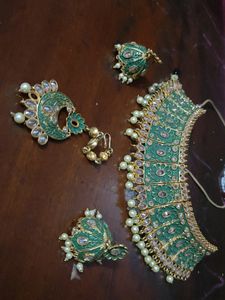 Green Choker Jhumka#choker#jhumka #green #new