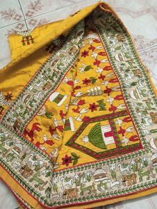 Yellow Embroidered Saree