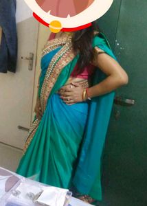 Elegant Contract Saree With Blouse
