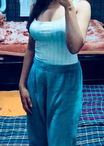 White Ribbed Tank Top