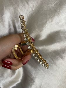 Golden Diamond Metal Hair Clip