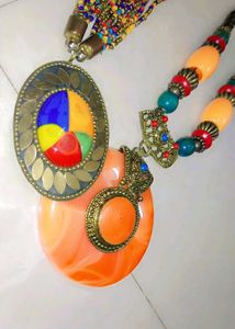 2 Combo Boho Beaded Necklace Set New Condition