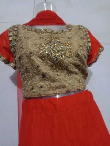 Orange Lehenga Koti