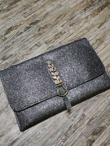 Shimmery Silver Sling Bag