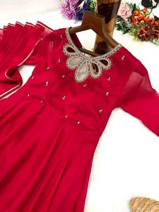 Hand Work Anarkali Gown