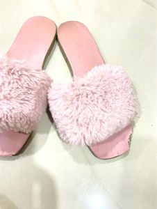 Pink Fluffy Slides