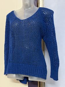 Forever21 Branded Navy Blue Chochet Top