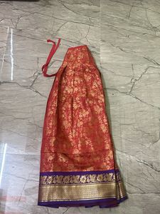 Golden Red Pattu Parikini/Pavada/ Lehenga