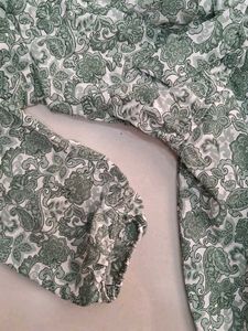 Floral Print Green Dress