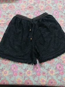 Lace Black Shorts