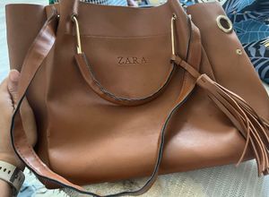 June End Sale 🔥Zara Brown Tote Bag(Nepal)