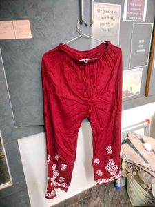 MAROON CHIKANKARI PALAZZO😍✨
