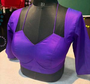 Silk Padded Back Hook Blouse