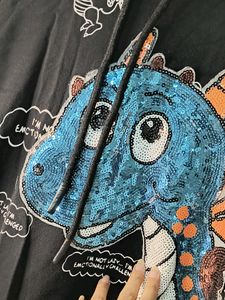 Glitter Pattern Oversized Hoodie