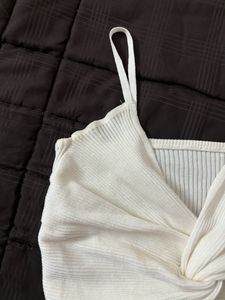 White Criss Cross Crop Top