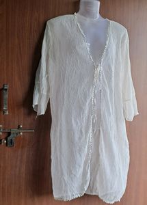 Daisy White Full Overcoat