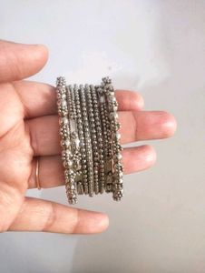 Tarnish free Silver-Plated Bangles Set
