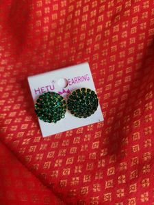 Green Stud Earrings