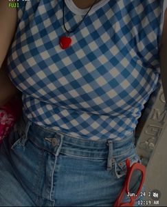 Gingham Tank Top 💙