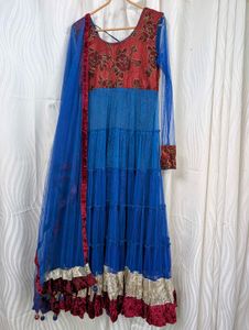 Anarkali Suit With Dupatta And Leggings