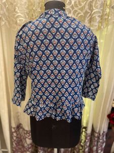 Printed Peplum Top