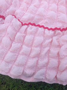 Pink Dress with Puff Sleeves